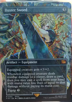 Buster Sword (Borderless) Final Fantasy, MTG: Magic the Gathering #351 NM - Image 1