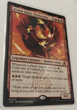 Avatar Roku, Firebender Regular Mythic #112 PACK FRESH Mtg TLE - Image 1