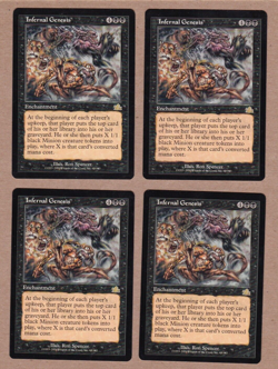 MTG - 4x Infernal Genesis x4 - Prophecy - Rare VF/EX - Playset - Image 1