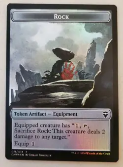 1x Soldier // Rock Token FOIL Double-sided Commander Legends MTG NM - Image 2