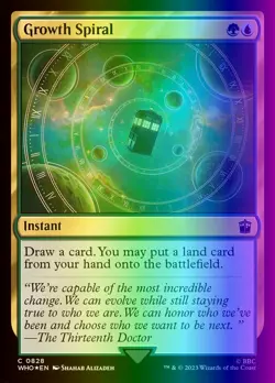 MTG Magic the Gathering Growth Spiral (828/1448) Doctor Who NM FOIL- Surge - Image 1