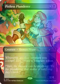 MTG Pitiless Plunderer (1431/3004) Secret Lair Drop Series NM FOIL- Rainbow - Image 1