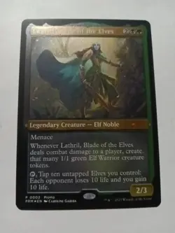 Magic The Gathering MTG LATHRIL, BLADE OF THE ELVES ETCHED FOIL Promos NM - Image 1