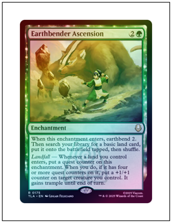 1x Earthbender Ascension, Foil, Avatar The Last Airbender, MTG NM - Image 1