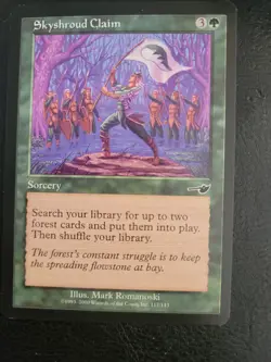 Skyshroud Claim MTG Nemesis Sorcery Green Magic The Gathering Common LP - Image 1