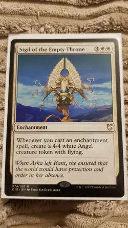 1x MTG Magic The Gathering TCG Sigil of the Empty Throne Rare - Commander - Image 1