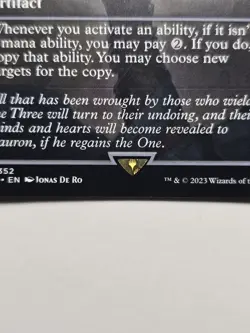 1 x Three Rings for the Elven-Kings LTC 0352 Borderless Mythic magic card lotr - Image 3