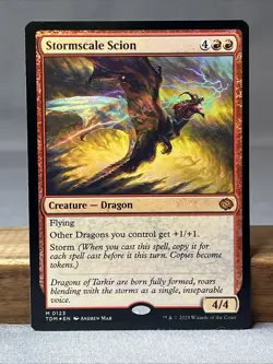 MTG Tarkir Dragonstorm *FOIL* M Stormscale Scion #0123 MINT OR BETTER - Image 1