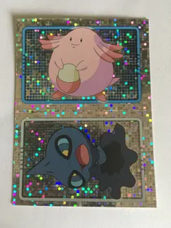 STICKER POKEMON HOLO FOIL N°113 CHANSEY N°353 SHUPPET MERLIN TOPPS SERIE 2005 - Image 1