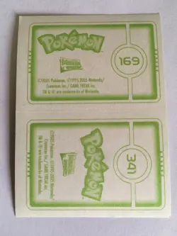 STICKER POKEMON HOLO FOIL N°169 CROBAT N°341 CORPISH MERLIN TOPPS SERIE 2005 - Image 2