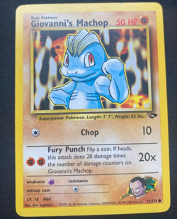 Pokemon TCG Giovanni’s Machop Gym Challenge 72/132 Regular LP - Image 1