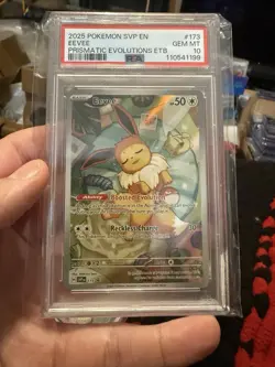 Pokemon Eevee Prismatic Evolutions ETB Promo SVP EN 173 PSA 10 Gem Mint - Image 1