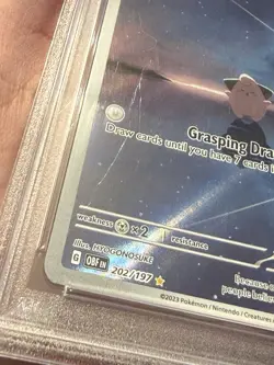 2023 Pokemon Obf En 202 Cleffa Illustration Rare PSA 10 *slab Scratches* - Image 4