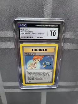 GEM MINT Pokemon: Misty's Duel #123/132 1st Edition Gym Heroes 2000 - CGC 10 - Image 5