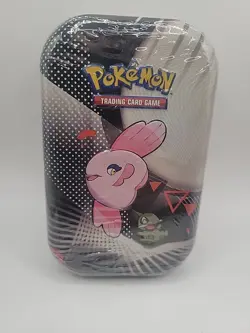 Pokemon TCG S&V Black Bolt And White Flare Unova Mini Tin Sealed Axew & Alomomol - Image 1