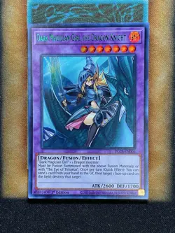 Yugioh Dark Magician Girl The Dragon Knight DLCS-EN006 Ultra Rare 1st GREEN NM - Image 1