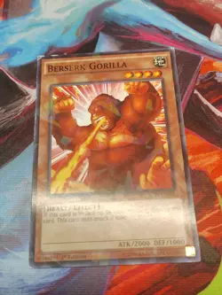 Yugioh! MP Berserk Gorilla - BP03-EN008 - Rare - 1st Edition Moderately Played, - Image 1