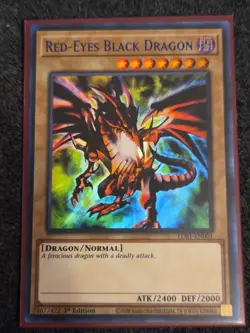 Yugioh Red-Eyes Black Dragon LDS1-EN001 Ultra Rare 1st Ed Blue NM - Image 1