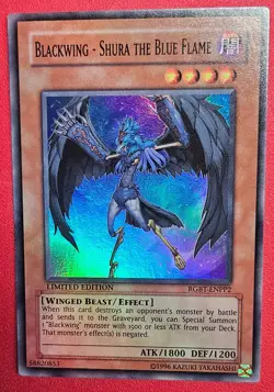 1x Yu-Gi-Oh! Blackwing - Shura The Blue Flame - RGBT-ENPP2 - Super Rare - NM - Image 1
