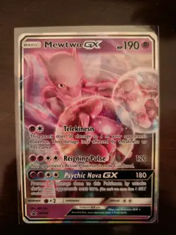 Pokemon TCG Mewtwo GX SM196 Holo Card Detective Pikachu Promo - Image 1