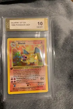 Charizard (Glurak) 1999 1ST EDITION German Base Set Holo. Pokemon Card - Image 3