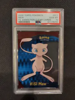 PSA 10 Mew Clear Card 2000 Topps Pokemon - Image 1