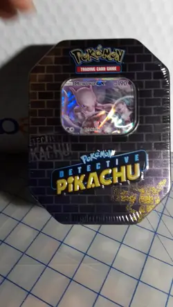 Pokemon Detective Pikachu tcg tin MewTwo trading card new sealed - Image 2
