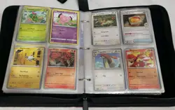 Pokemon cards lot 400+ 1996-2023 In 9.5"x7" Zipper Binder - Image 1