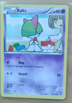 Pokemon TCG Ralts 68/162 - LP XY Breakthrough Common Card - Image 1