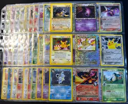 Lot of 90 ALL HOLO Vintage Pokemon Card Binder Collection - Image 1