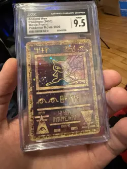 CGC MINT+ 9.5 Pokemon Trading Card Game Ancient Mew - Pokemon Movie 2000 W Swirl - Image 1