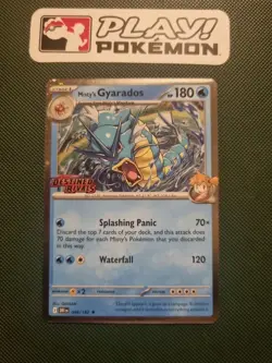 Misty's Gyarados 049/182 Pokemon Destined Rivals Stamped Prerelease Trading Card - Image 1