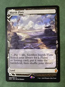 MTG: Marsh Flats Card Regular Zendikar Rising Expedition 06/30 -NM - Image 1