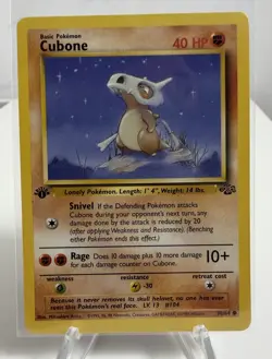 Pokemon TCG Cubone 1st Edition Jungle Card 50/64 NM - Image 1
