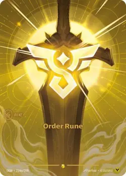 Riftbound Order Rune (Alternate Art) NM Foil Origins - Image 1