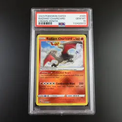 PSA 10 Radiant Charizard 020/159 Pokemon Crown Zenith Holo Graded Card - Image 1