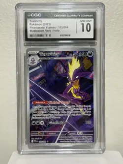CGC Gem Mint 10 Toxtricity 103/094 IR Phantasmal Flames Graded Pokemon TCG Card - Image 1