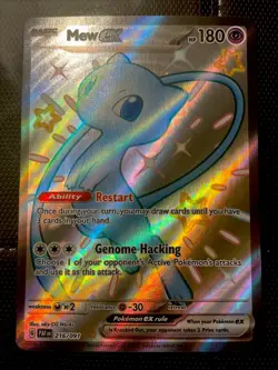 Pokemon Mew EX TCG Card #216/091 Paldean Fates + FREE EXTRA CARDS - Image 1