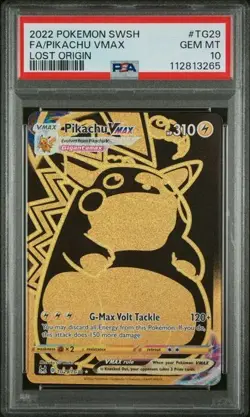 Pokemon Card Pikachu VMAX TG29/TG30 Lost Origin Trainer Gallery PSA 10 2022 - Image 1