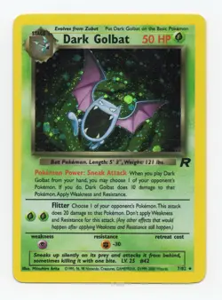 Pokemon Dark Golbat Holo Rare TCG Card 7/82 Unlimited NM- - Image 1