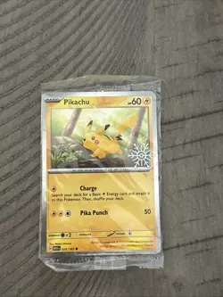 Sealed Pokemon TCG Snowflake Stamped Pikachu Holiday Calendar 025/165 Promo Card - Image 1