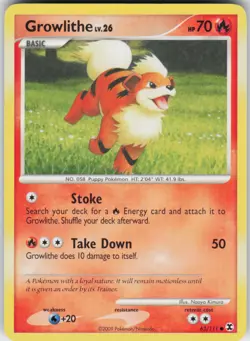 Pokemon TCG Growlithe 63/111 Rising Rivals Common card Normal - Image 1