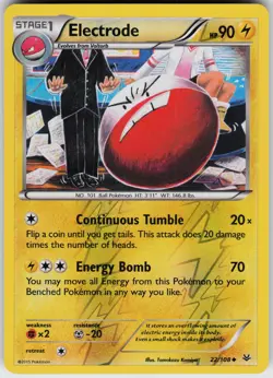 Pokemon Electrode 22/108 XY - Roaring Skies Reverse Holo card - Image 1