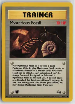 Mysterious Fossil 62/62 Fossil Common Pokemon card - Image 1