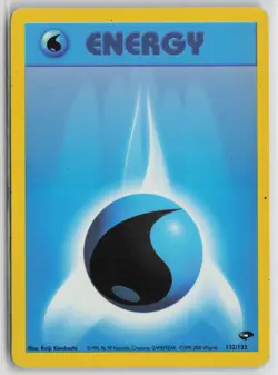 Water Energy 132/132 Gym Challenge Common Pokemon card - Image 1