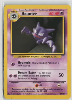 Pokemon Haunter 029/102 Base Set LP card - Image 1