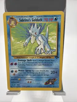 Pokemon TCG Sabrina's Golduck Gym Challenge, Unlimited Non Holo Rare Card 30/132 - Image 1