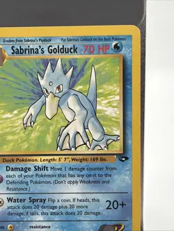 Pokemon TCG Sabrina's Golduck Gym Challenge, Unlimited Non Holo Rare Card 30/132 - Image 3