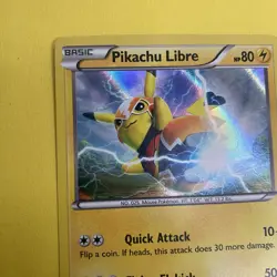 Pokemon Pikachu Libre Holo 30/30 XY Trainer Kit Suicune Promo Card English - Image 3