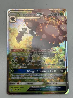 Vileplume GX 4/236 Cosmic Eclipse Ultra Rare Pokemon Card NM - Image 1
